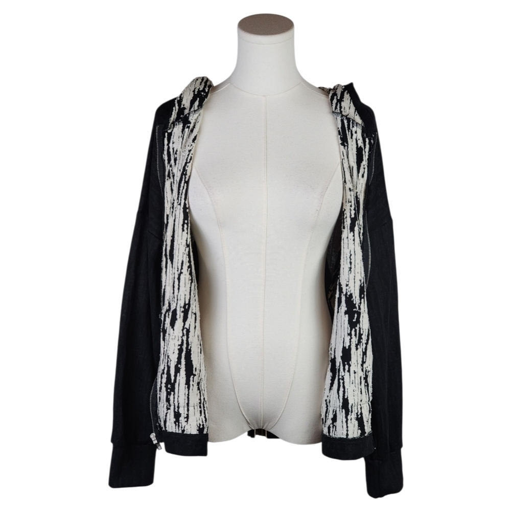 Michael Lauren Black Hoodie Jacket S Contrast Back Limited Edition USA